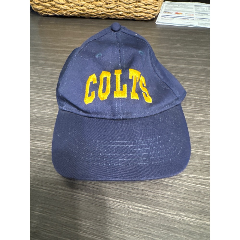 HTT Headtotoe Indianapolis Colts Youth Hat Navy Blue Yellow Adjustable Cap